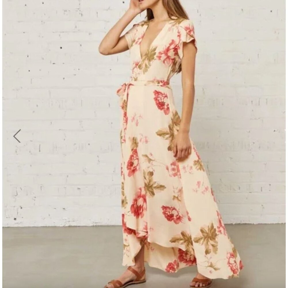 Christy Dawn Autumn Wrap Dress in Deadstock Rose Floral Print – XL, Made in LA - Picture 1 of 8
